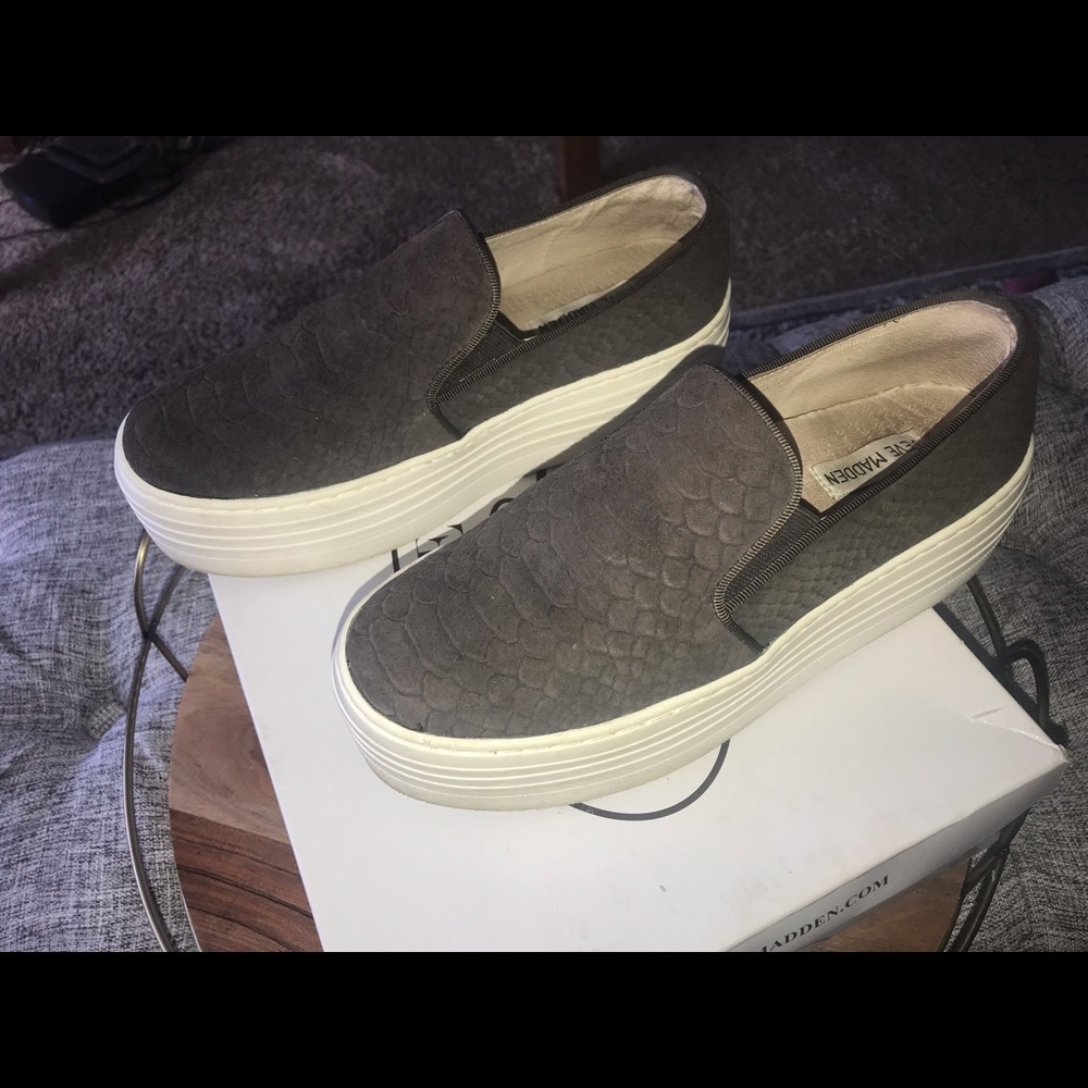 Steve Madden Platform Shoes Bellie Brown Snake